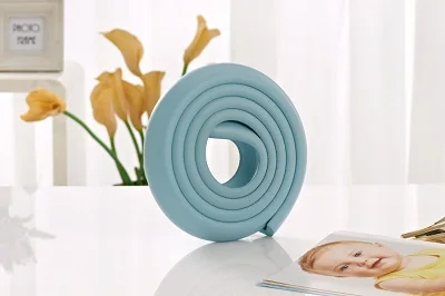 Blue U форма 2 м Детская безопасность Продукты стекло край стола защита на мебель полоски ужас Краш бар угловая защита для защиты детей - Цвет: Blue