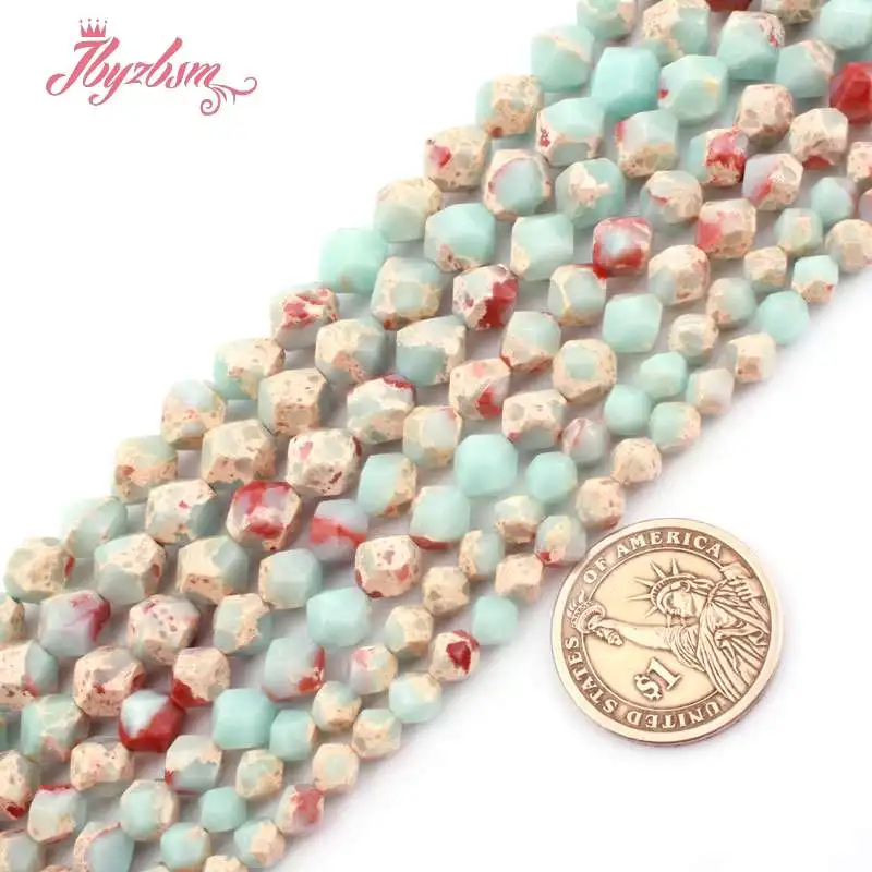 6 8 10mm Round Cube Faceted Green ShouShan Stone Spacer Loose Beads For DIY Necklace Bracelet Jewelry Making 15&quot Free Shipping |