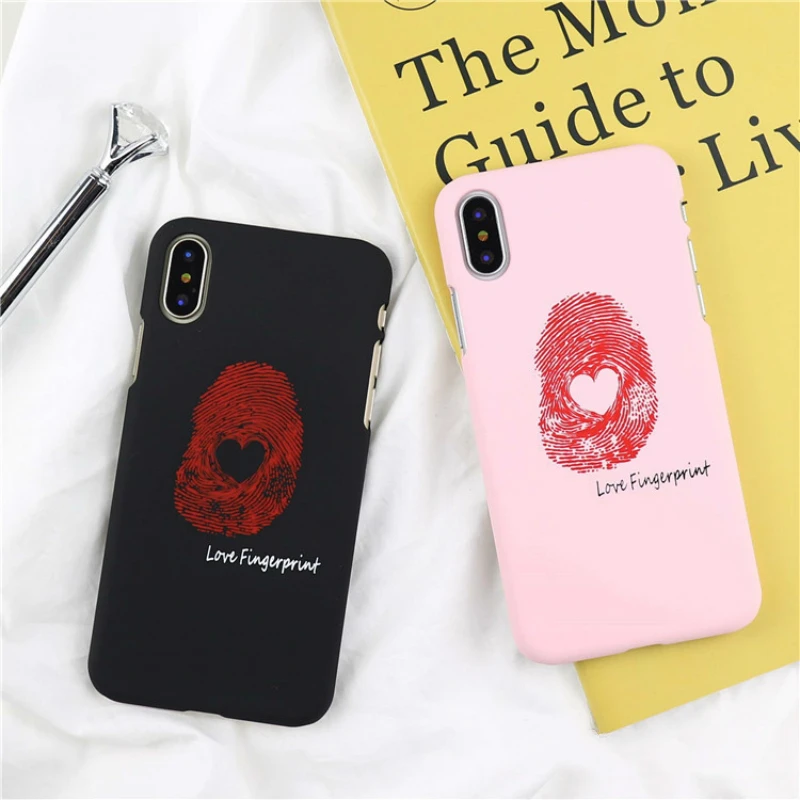Новый Модный чехол с отпечатком пальца для iphone 6 6s 6Plus розовый черный телефона