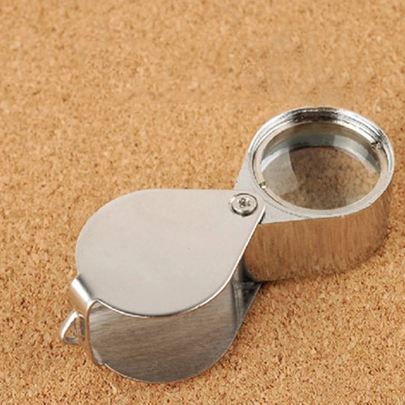 30X мини нержавеющей стали складные лупы серебряные ювелирные изделия тип нежный