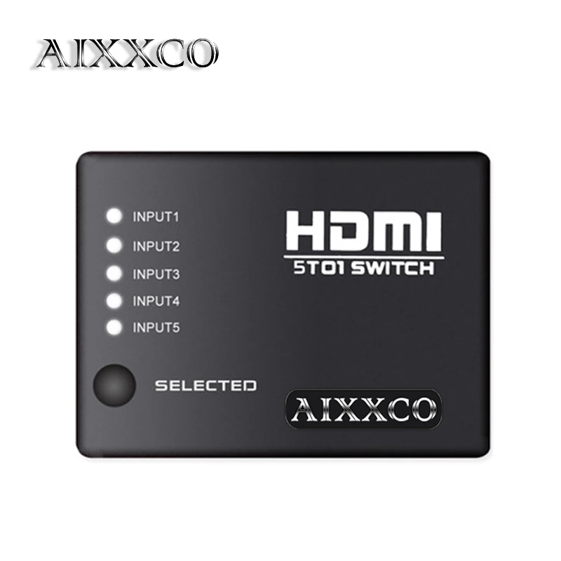 AIXXCO 5 портов HDMI переключатель разветвитель концентратор с ИК пультом