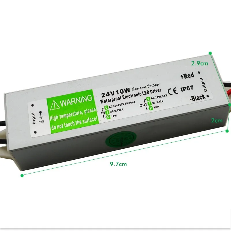 AC220V DC12V Светодиодный источник питания водонепроницаемый IP67 адаптер