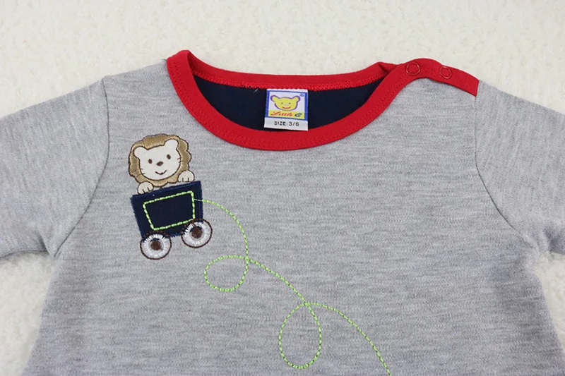 Little Q New Style Pure Cotton Newborn O-Neck One Piece Romper Autumn and Spring Boys Thin Baby Clothes Fashion Toddler Clothing |