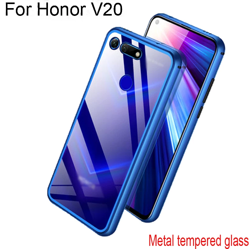 Роскошный Магнитный поглощающий чехол для Huawei Honor V20 V 20 металлическая рамка