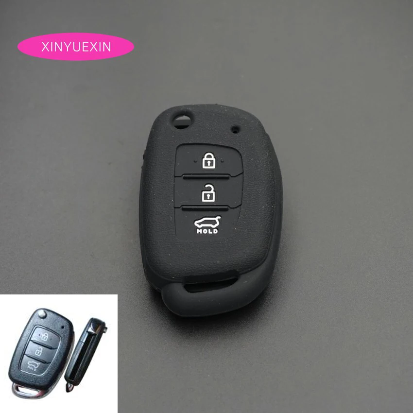 Xinyuexin для HYUNDAI Accent I40 I45 IX35 Mistra Santa Fe Sonata Tucson Verna 3 кнопки силиконовый резиновый
