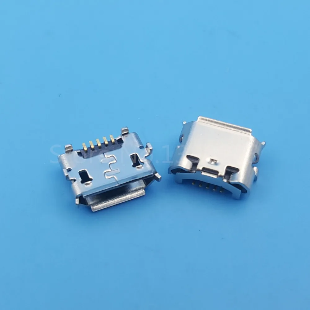 100 шт. Micro usb Тип B 5Pin женские рога обратный разъем SMT PCB припой разъем