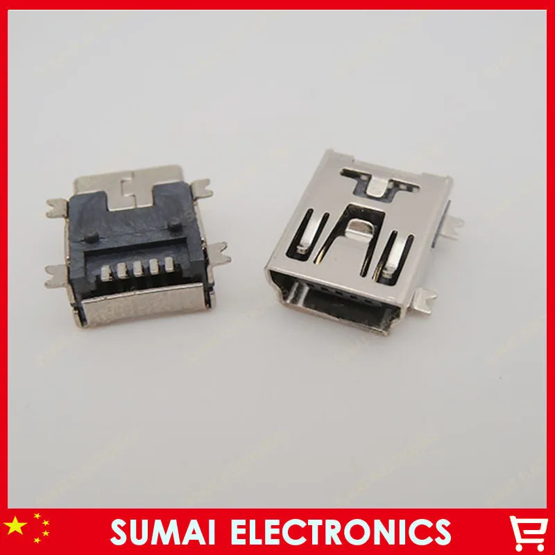Бесплатная доставка 500 шт./лот MINI 5p USB разъем гнездо 4 фута SMT|usb pipe|usb network connectorusb