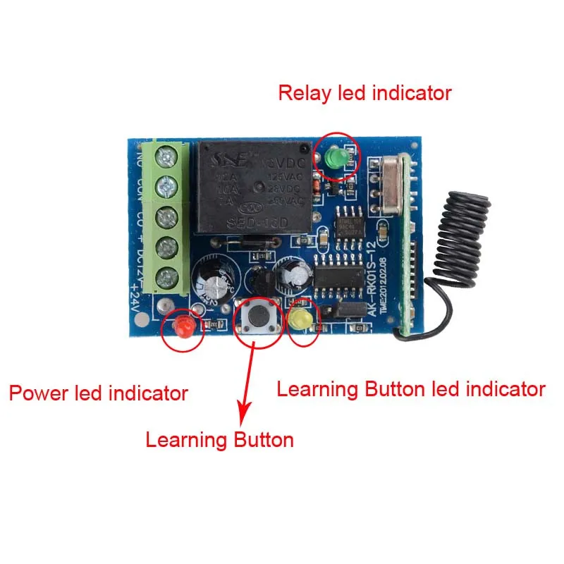 Приемник дистанционного управления для гаражной двери 12 В постоянного тока 1