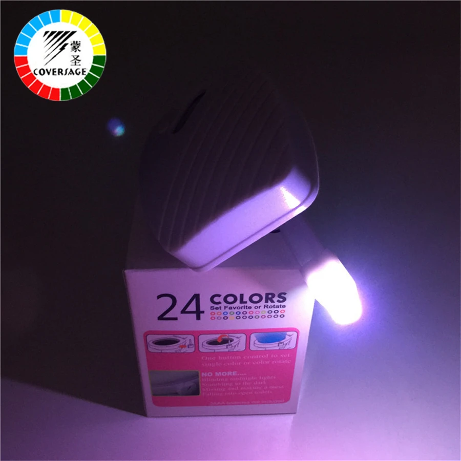 Coversage умный туалет ночник 24 цвета LED движения Авто сенсор активированный ванная