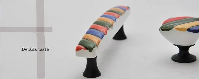 Ручка и ручка для шкафа в цветную полоску 2 шт./компл. | Мебель