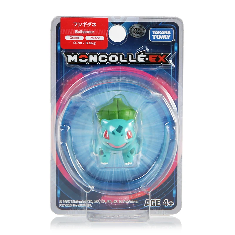 Takara Tomy Pokemon Moncolle-EX Sun Moon 4 см мини-игрушка Коллекция фигурка Bulbasaur Новинка в коробке