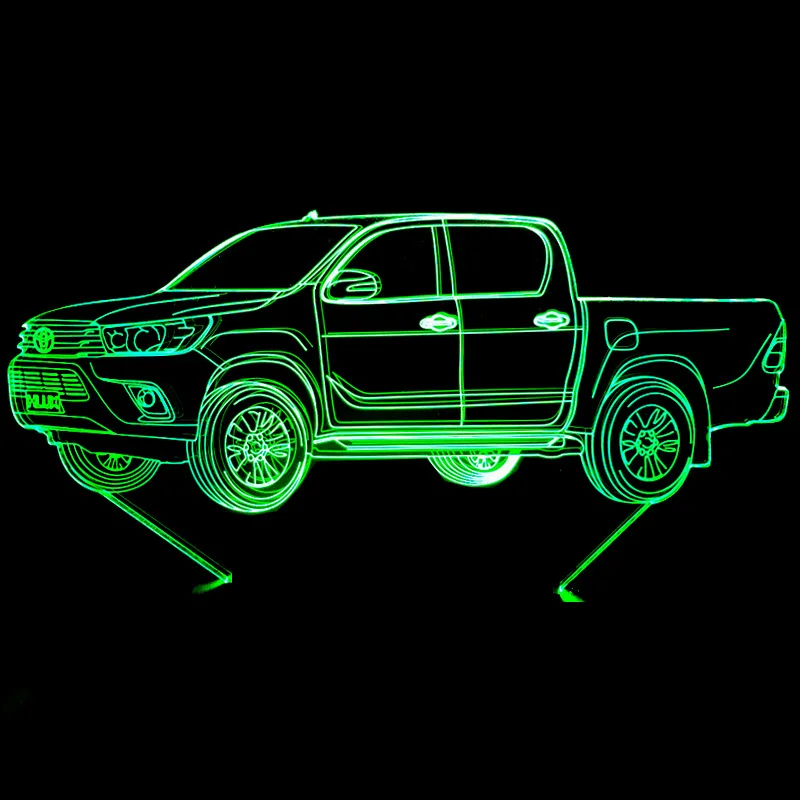 Тракторная модель 3d лампа 7 цветная для захвата автомобиля маленький Ночной