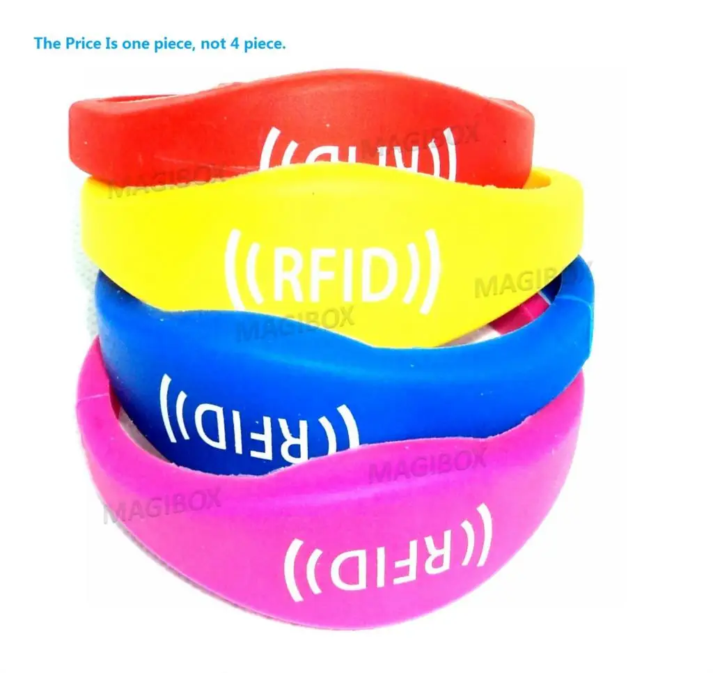 Color 125khz Rfid Waterproof Proximity ID Card EM card RFID wristbands bracelets and wrist band ID TK4100 silicone id wristband