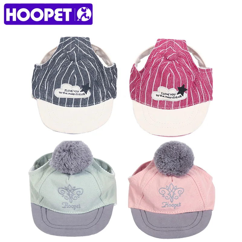 HOOPET модная бейсбольная полосатая шапка для собак летняя парусиновая маленьких
