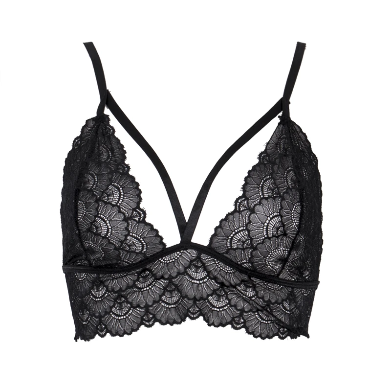 Новые модные женские бюстгальтеры пуш ап с кружевными цветочными вырезами и