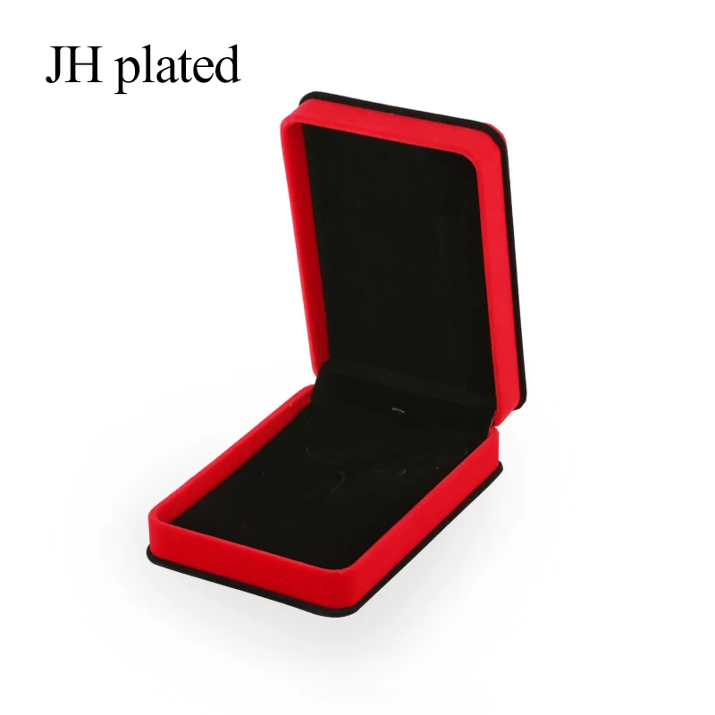 JHplated ювелирные изделия Искусственные бархатные подарочные коробки красный