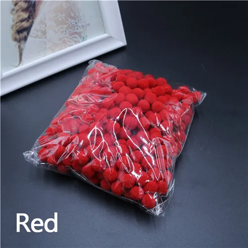 red 550 шт 8 мм круглые розовые, красные, белые, синие, фиолетовые, желтые, черные плюшевые шарики для поделок своими руками, помпоны, аксессуары для украшения свадебной одежды - Цвет: red