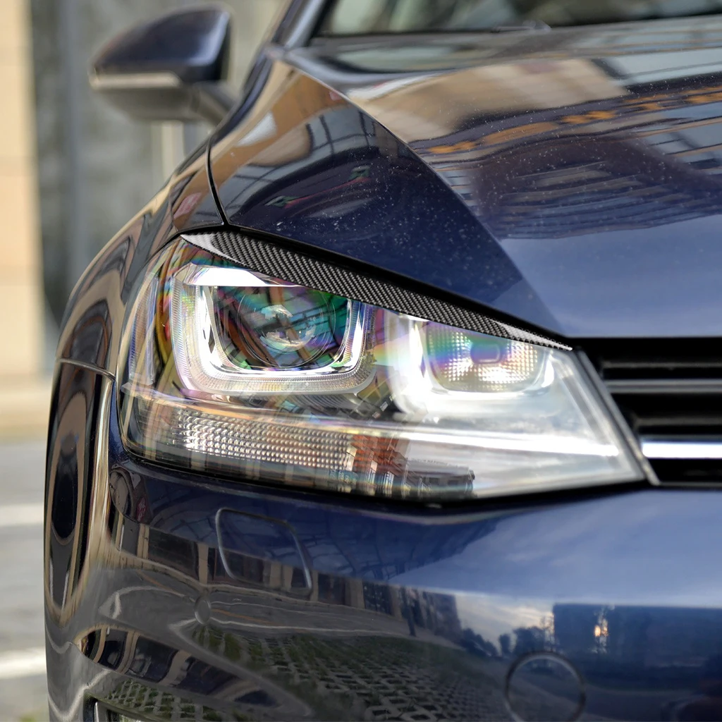 Фары Carmonsons веки для бровей наклейка из АБС углеродного волокна Volkswagen VW Golf 7 MK7 Rline