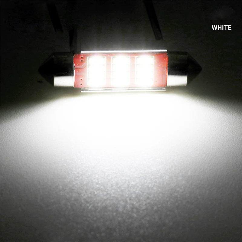 1x гирлянда светодиодная 31 мм 36 39 42 C5W C10W 4014 SMD Canbus без ошибок Внутренняя купольная