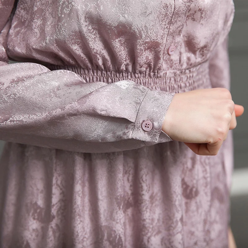 VOA женское шелковое жакардовое с завышенной талией Плюс Размер Повседневное