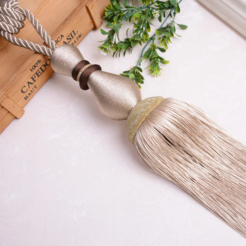 2 шт./лот/лот кисти для штор кисточки бахрома подтяжки веревки Аксессуары ремень с