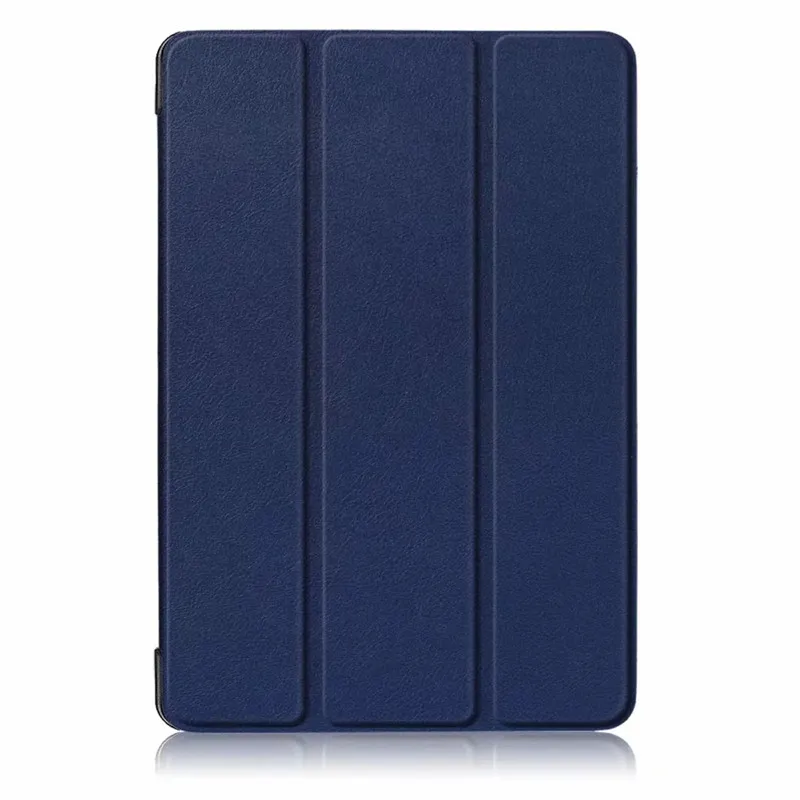 Тёмно-синий Магнитный кожаный чехол-подставка с принтом для huawei MediaPad T5 10 AGS2-W09 AGS-L09 Honor Pad 5 10,1 дюймов, чехол для планшета+ пленка+ ручка - Цвет: Тёмно-синий