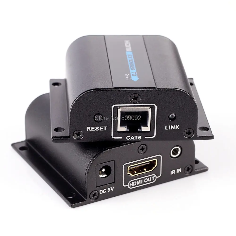 60M HDMI Extender Transmitter +Receiver Sender with RJ45 LAN Interface CAT6 Signal Network Cable For DVD PS3 Projector | Компьютеры и