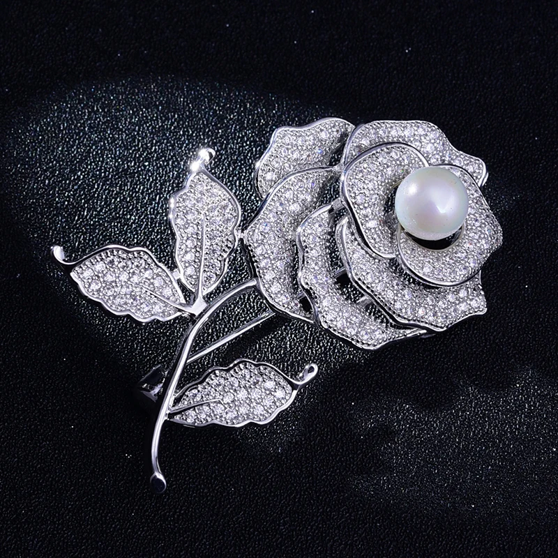 Белая свадебная Брошь Стразы с жемчугом брошь кристаллами для букета невесты