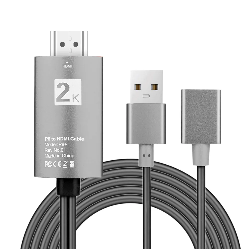 2K 1080P iOS зеркало для экрана телефона подключение к ТВ AV адаптер HDMI видео кабель