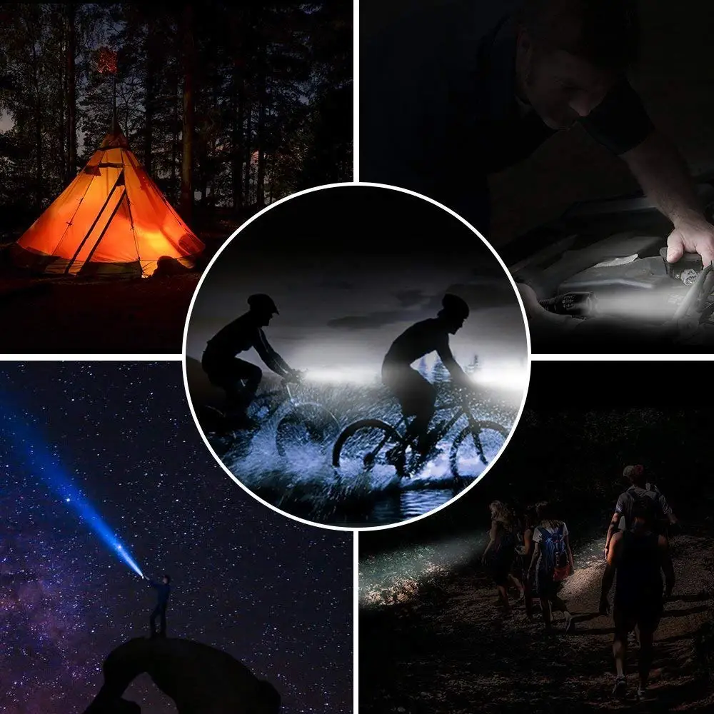 8000 люмен светодиодный фонарик T6/L2 масштабируемый Фокус факел проблескового