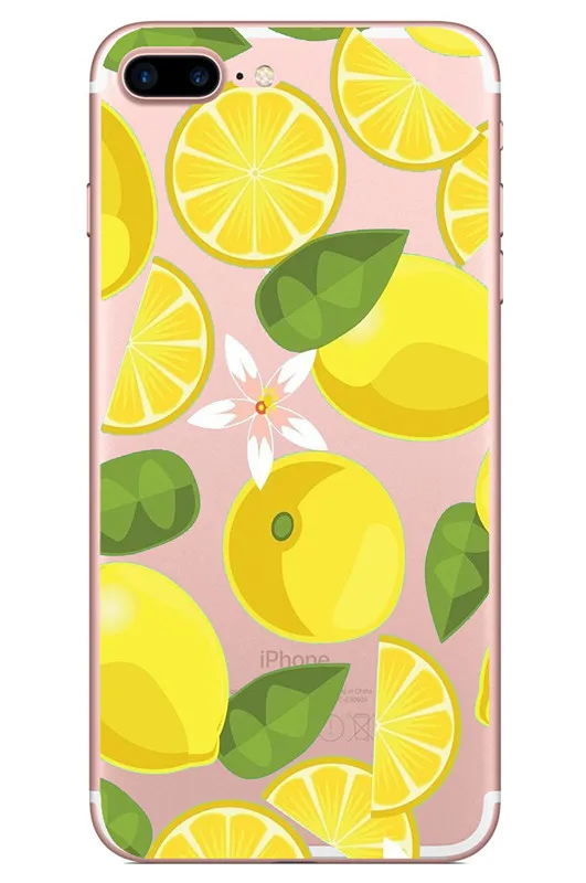 Painting Soft TPU Phone Cover for iPhone 7 Case Luxury Fruit Protective Shell 6 6S 8 Plus 5 5S SE X XR XS MAX |
