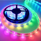 Светодиодная RGB лента WS2811 WS2812, 12 В постоянного тока, 50 см1 м5 мм, 3060144 светодиодовм, белаячерная печатная плата, адресная цифровая светодиодная лента 2811