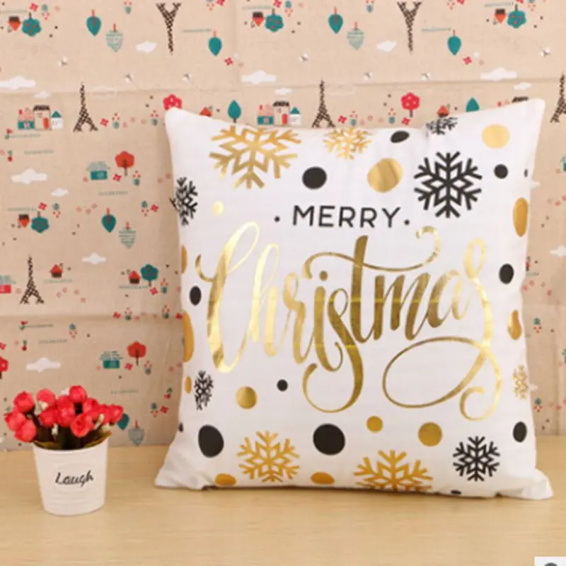 45X45 см Merry Рождество дерево наволочки сани седушка Чехлы для мангала дома