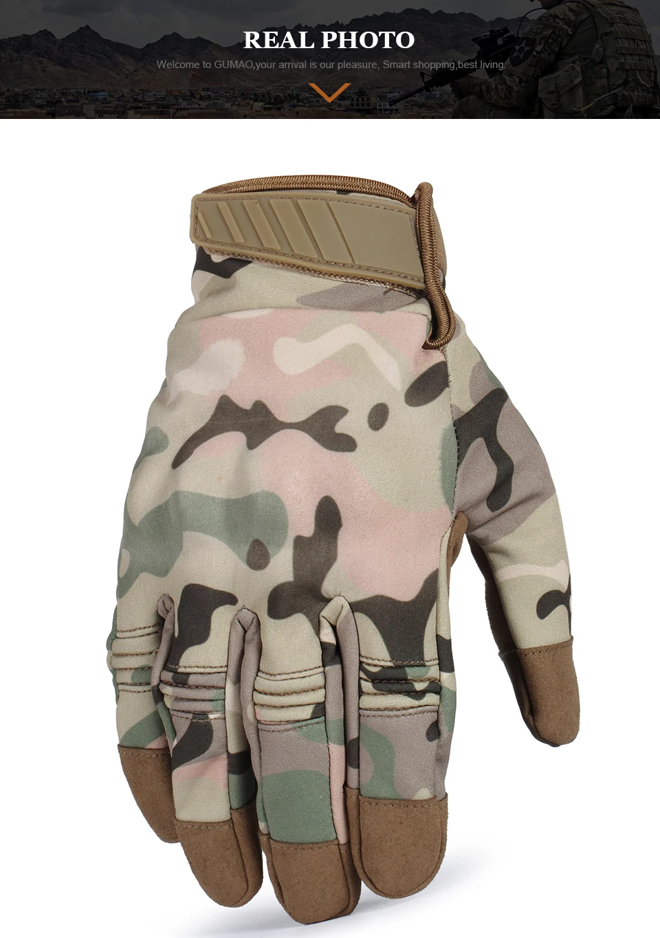 Touch Screen Waterproof Fleece Tactical Army Combat Airsoft Military Hunting Climbing Cycling Hard Knuckle Full Finger Gloves