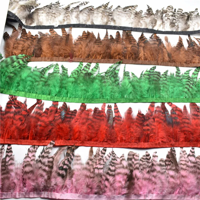 Оптовая продажа 10 ярдов перья фазана окрашенная бахрома сделай сам центральный