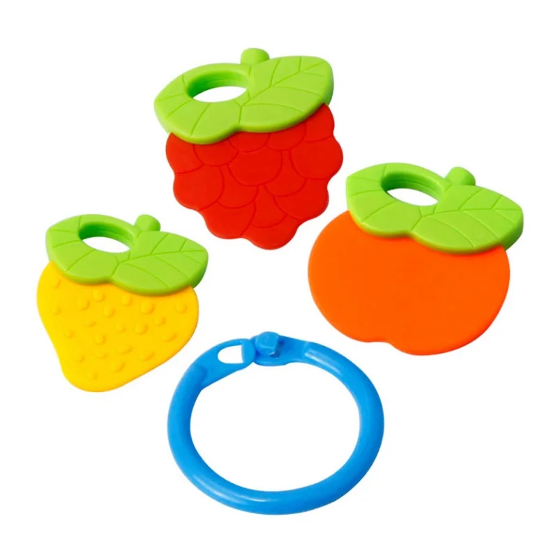 

1 Set Baby Teether Silicone Fruit Shape Molar Toys New Baby Dental Care Toothbrush Training Toddler Infant Care Silicone new