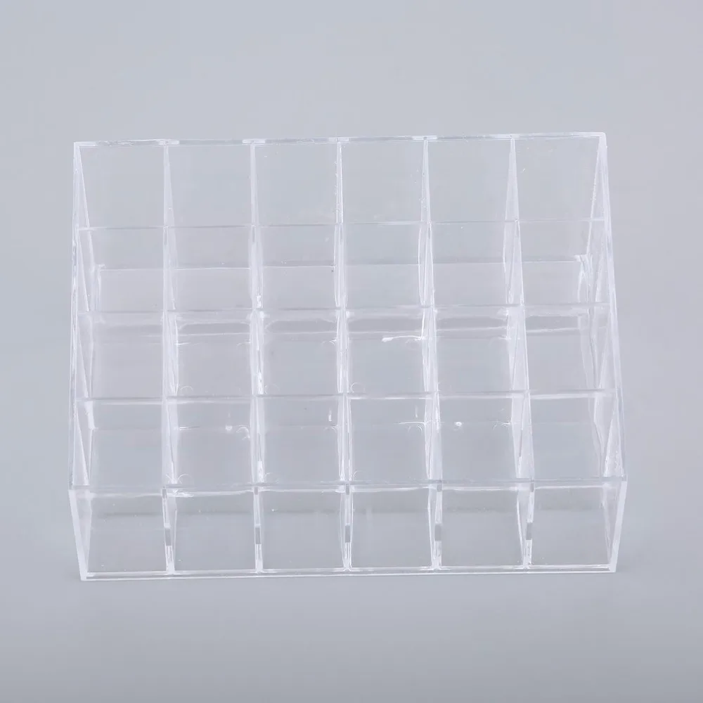 24 Grids Multifunctional Trapezoid Clear Makeup Cosmetic Organizer Storage Lipstick Stand Case Tool Kit | Красота и здоровье