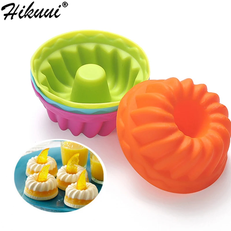 Силиконовая форма для кексов 12 шт. силиконовая Радужная Форма маффинов чашка