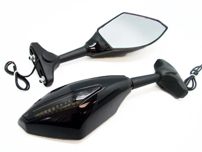 

Brand new Clear Smoke swing freely modified mirror LED Turn signals intergrated mirrors For SUZUKI GSXR 1100 1993-1998
