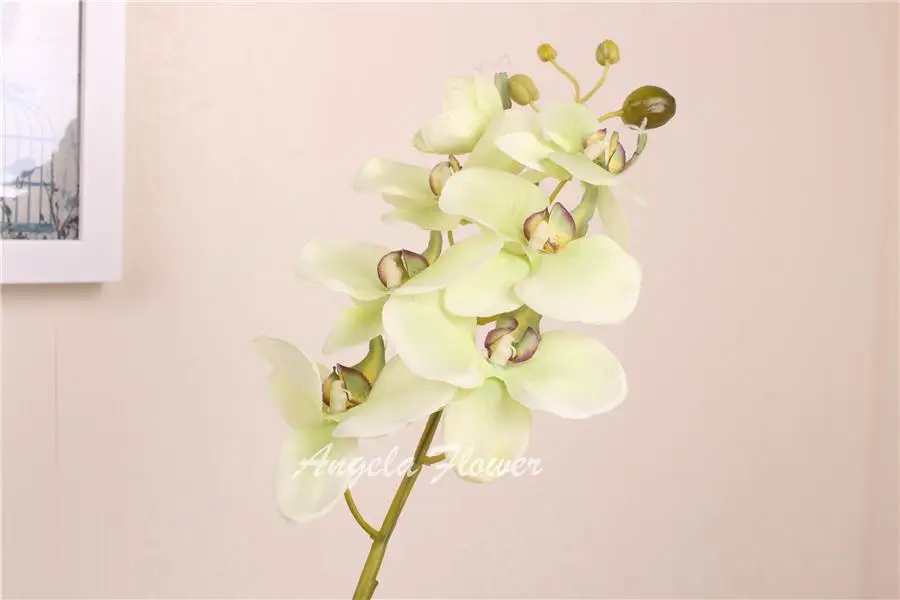 light green 11 шт. искусственный фаленопсис цветок 78 см 7 голов Шелковое украшение искусственные цветы для свадьбы дома отеля вечерние украшения сада орхидеи - Цвет: light green
