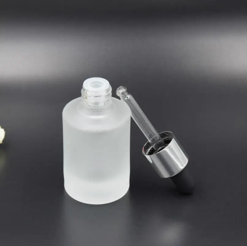 Wholesale 30ml frosted glass dropper bottle with silver cap 30cc liquid bottles cosmetic container LX1037 | Красота и здоровье