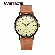 WEIDE кожаные часы Аналоговые Кварцевые Мужские Роскошные