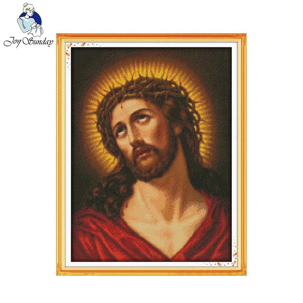 Joy Sunday Thorn crown Jesus рукоделие DIY Точная печать китайские наборы крестиков для