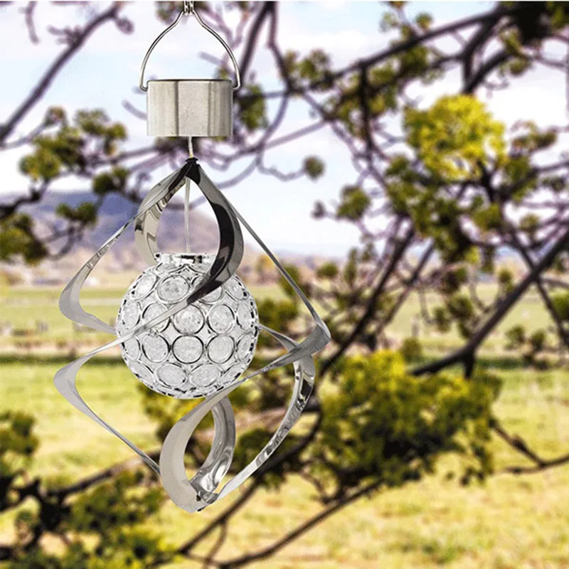 Солнечный ветер Chime LED Изменение цвета подвесной светильник водонепроницаемый