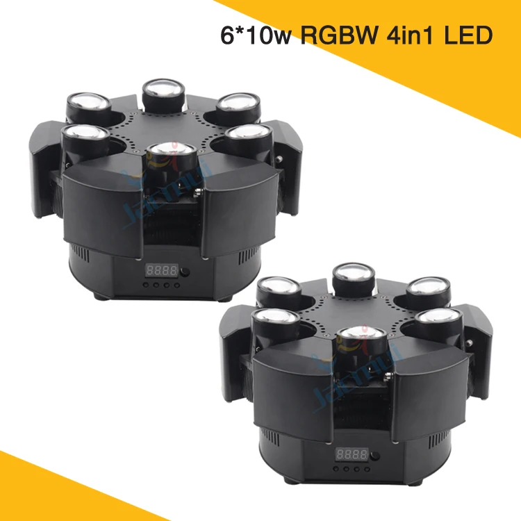 6*10 Вт RGBW 4в1 светодиодные сценические огни 6 головок умный луч движущиеся