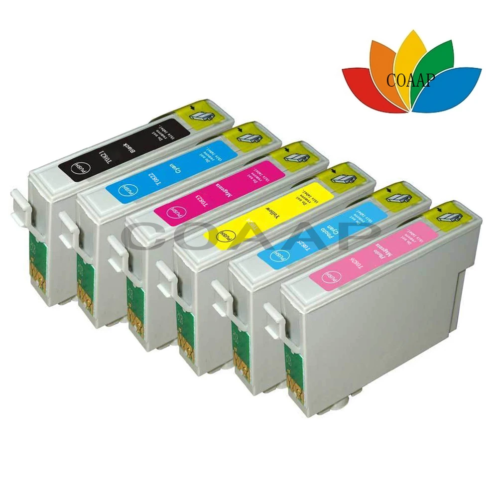 

T0821 - T0826 T0827 Ink Cartridges For Compatible Epson R270 R390 TX650 T50 T59 RX590 TX700W TX800W TX720 TX700 TX800 RX610