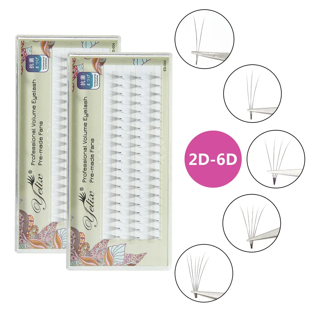 Предварительно сделанный русский фен для придания объема 2d/3d/4d/5d/6d Индивидуальные ресницы кластера наращивание ресниц поставки 0,07 мм накладные ресницы