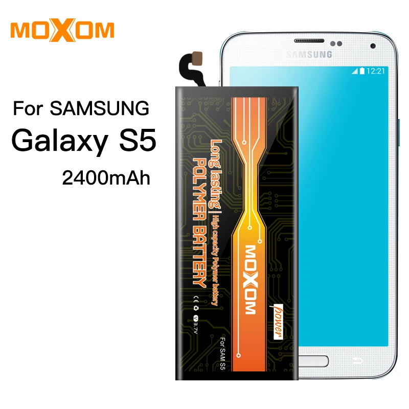 Батарея MOXOM для samsung S5 батарея для Galaxy S5 G900 G900S G900I G900F G900H 2400 мАч EB-BG900BBE литий-полимерная батарея