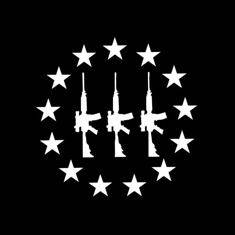 YJZT 12 7 см * 5 THREEPER 3% винтовка Патриот права пистолета Molon Labe Декоративная Виниловая