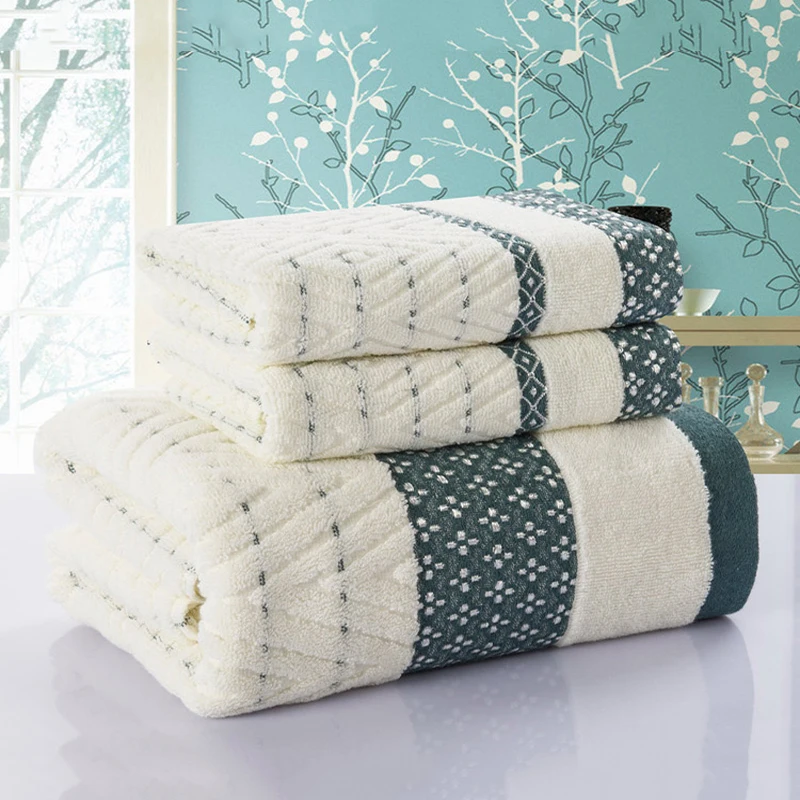 ROMORUS 100% Мягкое хлопковое полотенце для ванной комнаты комплект из 3 предметов